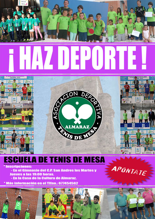 escuela de tenis de mesa almaraz