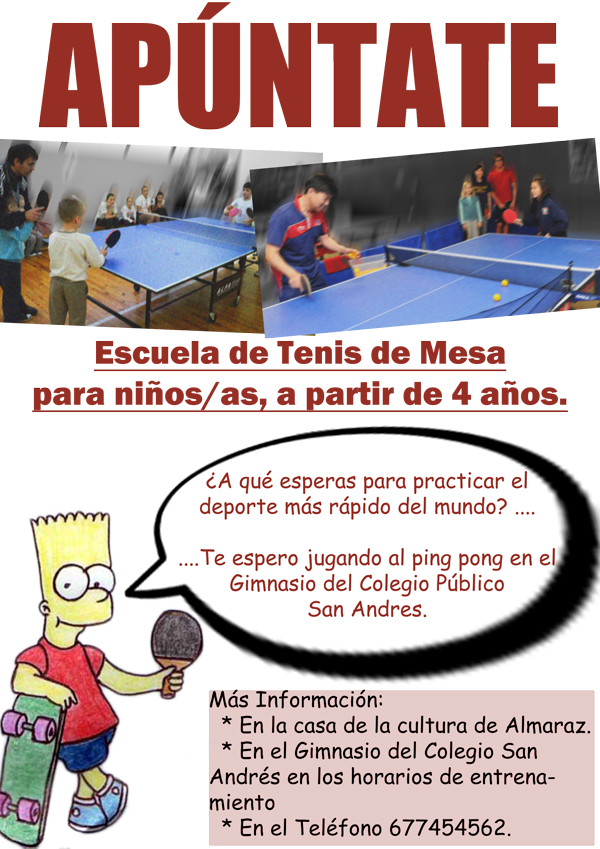 escuela tenis de mesa